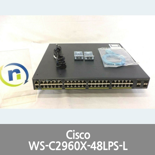 [Cisco] WS-C2960X-48LPS-L Catalyst 2960X 48 GigE PoE 370W, 4x1G SFP, LAN Base-1 YR