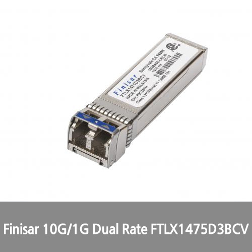 [Finisar][광모듈] 10G/1G Dual Rate (10GBASE-LR/LW and 1000BASE-LX) 10km 1310nm Single Mode Datacom SFP+ Optical Transceiver FTLX1475D3BCV