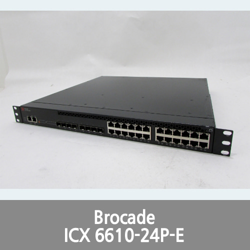 [Brocade][Ruckus] ICX6610-24P-E 24-port 1 GbE RJ45 PoE+, plus 8×1 GbE SFPP Switch