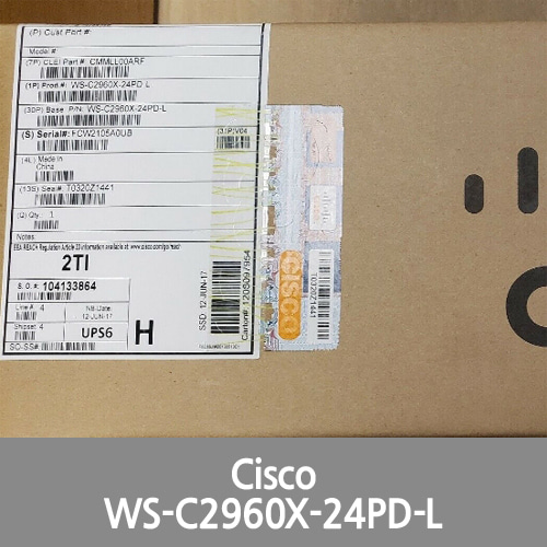 [Cisco] WS-C2960X-24PD-L Catalyst 2960-X 24 GigE PoE 370W, 2 x 10G SFP+, LAN Base