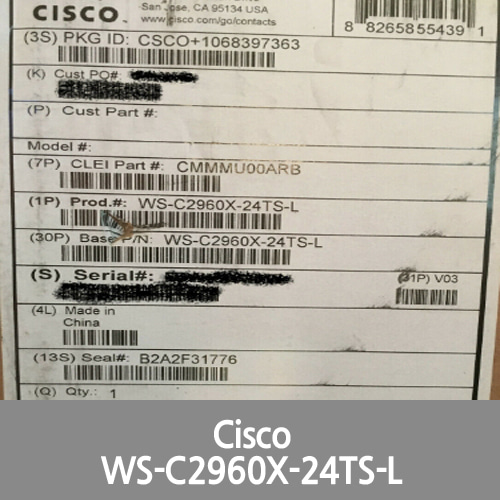 [Cisco] Catalyst WS-C2960X-24TS-L -24-Ports Ethernet Switch in original sealed box