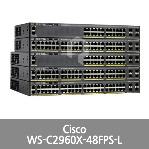 [Cisco] WS-C2960X-48FPS-L 48 Port 4 SFP GigE PoE Switch LAN Base 740W AC