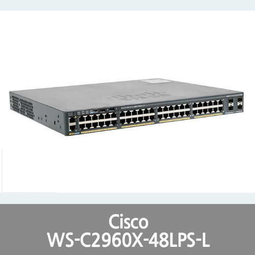[Cisco] WS-C2960X-48LPS-L 2960-X 48 GigE PoE 370W, 4 x 1G SFP, LAN Base