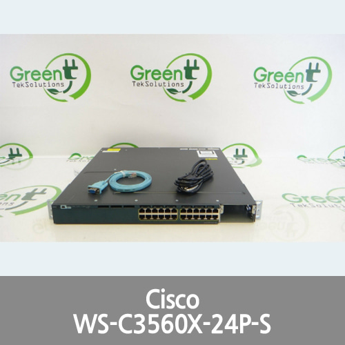 [Cisco] WS-C3560X-24P-S Catalyst 24-Port Gigabit PoE+ Switch w/ 1x C3KX-PWR-715WAC