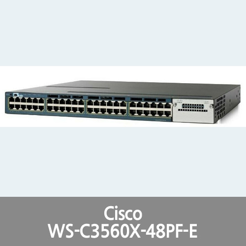 [Cisco] WS-C3560X-48PF-E Switch 48 Port 10/100/1000Base-T 2 Layer 1U High