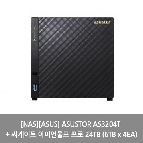 [NAS][ASUS] ASUSTOR AS3204T + 씨게이트 아이언울프 프로 24TB (6TB x 4EA)