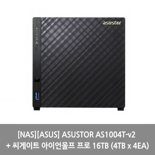 [NAS][ASUS] ASUSTOR AS1004T-v2 + 씨게이트 아이언울프 프로 16TB (4TB x 4EA)