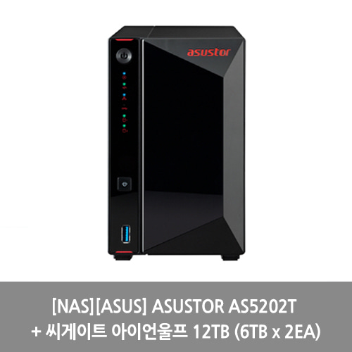 [NAS][ASUS] ASUSTOR AS5202T + 씨게이트 아이언울프 12TB (6TB x 2EA)