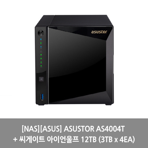 [NAS][ASUS] ASUSTOR AS4004T + 씨게이트 아이언울프 12TB (3TB x 4EA)