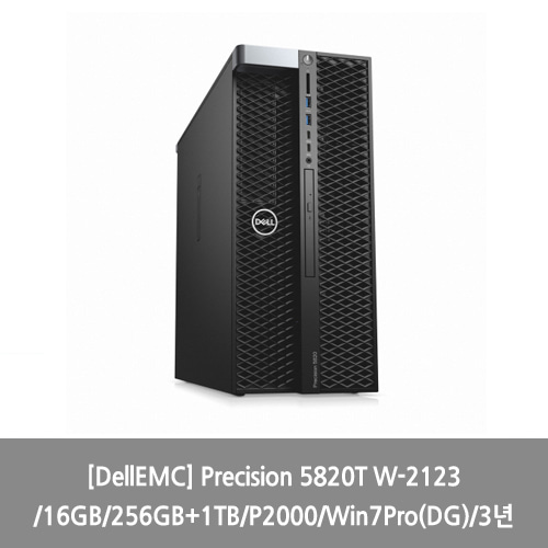 [DellEMC] Precision 5820T W-2123/16GB/256GB+1TB/P2000/Win7Pro(DG)/3년