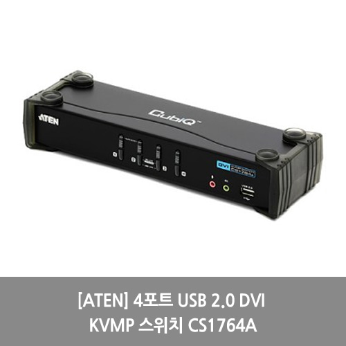 [ATEN][KVM스위치] 4포트 USB 2.0 DVI KVMP 스위치 CS1764A
