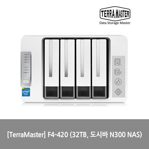 [NAS][TerraMaster] F4-420 (32TB, 도시바 N300 NAS)